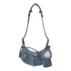 Sac à bandoulière en Denim Le Cagole Xs « Bleu » 6713092109U4715