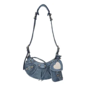 Sac à bandoulière en Denim Le Cagole Xs « Bleu » 6713092109U4715