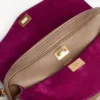 Sac à bandoulière Le 7 pour femme, taille moyenne, couleur biscuit