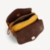 Sac à bandoulière Le 7 pour femme, taille moyenne, couleur curry