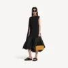 Sac à bandoulière Le 7 pour femme, taille moyenne, couleur curry