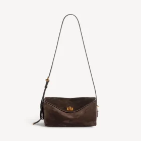 Sac à bandoulière Le 7 pour femme, taille moyenne, couleur moka