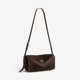 Sac à bandoulière Le 7 pour femme, taille moyenne, couleur moka