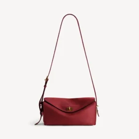 Sac à bandoulière Le 7 pour femme, taille moyenne, couleur rubis/moka