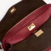Sac à bandoulière Le 7 pour femme, taille moyenne, couleur rubis/moka Sac à bandoulière Le 7 pour femme, taille moyenne, couleur rubis/moka