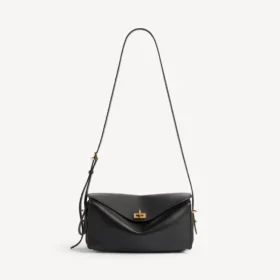 Sac à bandoulière Le 7 pour femme, taille moyenne, noir