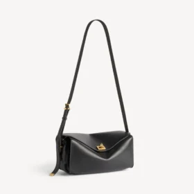 Sac à bandoulière Le 7 pour femme, taille moyenne, noir