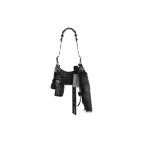 Sac à bandoulière Le Cagole Collector XS avec strass « Noir » 6713092AASO1000