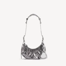 Sac à bandoulière Le Cagole pour femme XS, couleur argent