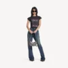 Sac à bandoulière Le Cagole pour femme XS, couleur argent Sac à bandoulière Le Cagole pour femme XS, couleur argent