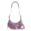 Sac à bandoulière Le Cagole XS à imprimé léopard « Rose » 6713092AAV75651