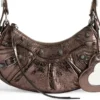 Sac à bandoulière Le Cagole Xs métallisé « Brown » 6713090GT3Y2564