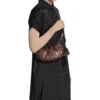 Sac à bandoulière Le Cagole Xs métallisé « Brown » 6713090GT3Y2564