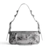 Sac à bandoulière Le Cagole Xs métallisé « Silver » 7716700GT3Y8103