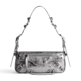 Sac à bandoulière Le Cagole Xs métallisé « Silver » 7716700GT3Y8103