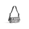 Sac à bandoulière Le Cagole Xs métallisé « Silver » 7716700GT3Y8103