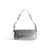 Sac à bandoulière Le Cagole Xs métallisé « Silver » 7716700GT3Y8103