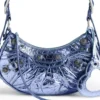 Sac à bandoulière Le Cagole XS métallisé « Violet » 6713090GT3Y5214