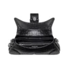 Sac à bandoulière Lindsay Small à motif crocodile gaufré « Noir » 701141210C91000