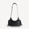 Sac à bandoulière multipoches City pour homme, taille moyenne, noir