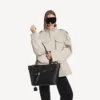 Sac cabas Bel Air pour femme, taille moyenne, noir