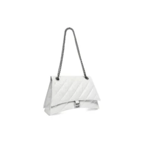 Sac à chaîne moyen Crush matelassé « Optic White » 716393210J09001