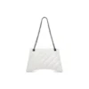 Sac à chaîne moyen Crush matelassé « Optic White » 716393210J09001