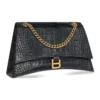 Sac à chaîne moyenne Crush Crocodile « Black » 716393210IX1000