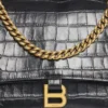 Sac à chaîne moyenne Crush Crocodile « Black » 716393210IX1000