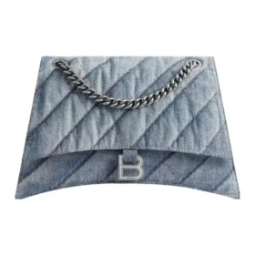 Sac à chaîne moyenne Crush matelassé « Blue » 7163932AAGX4661