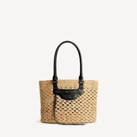 Sac City Basket Medium pour femme, couleur naturel/noir