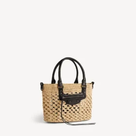 Sac City Basket Small pour femme, couleur naturel/noir