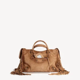 Sac City petit format pour femme, couleur camel