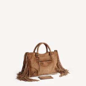 Sac City petit format pour femme, couleur camel