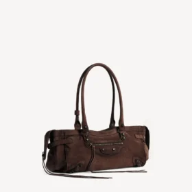 Sac City pour femme, modèle East-West, couleur espresso clair