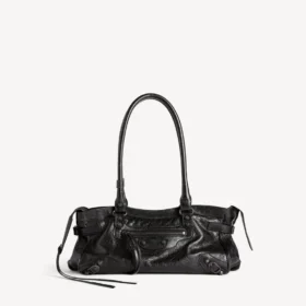 Sac City pour femme, modèle East-West, en noir