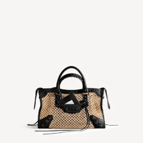 Sac « City » pour femme, petit format, couleur naturel/noir