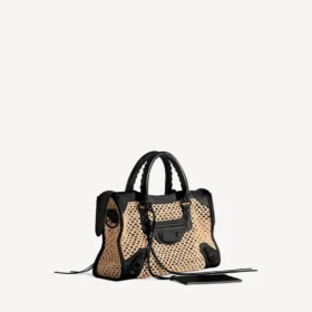 Sac « City » pour femme, petit format, couleur naturel/noir