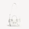 Sac City pour femme, petit modèle à clous géants et strass, blanc optique Sac City pour femme, petit modèle à clous géants et strass, blanc optique