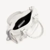 Sac City pour femme, petit modèle à clous géants et strass, blanc optique Sac City pour femme, petit modèle à clous géants et strass, blanc optique