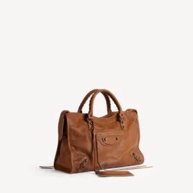 Sac City pour femme, taille moyenne, couleur caramel
