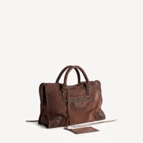Sac City pour femme, taille moyenne, couleur espresso clair