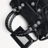 Sac de ville pour femme, petit modèle à clous géants et strass, noir Sac de ville pour femme, petit modèle à clous géants et strass, noir