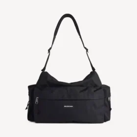 Sac de week-end Explorer multipoches pour homme, taille moyenne, noir