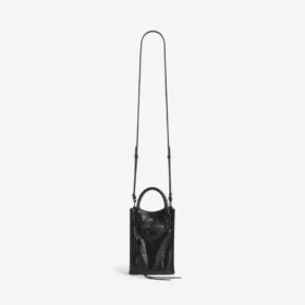 Sac fourre-tout City pour femme avec porte-téléphone, noir
