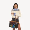 Sac fourre-tout Select pour femme, taille moyenne, noir/rouge