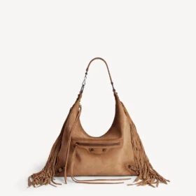 Sac hobo « City » pour femme, taille moyenne, couleur camel