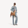 Sac hobo « City » pour femme, taille moyenne, couleur camel Sac hobo « City » pour femme, taille moyenne, couleur camel