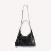 Sac hobo City pour femme, taille moyenne, noir