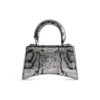 Sac à main Hourglass Xs avec broderie en chaîne « Silver » 7204712AARN8110